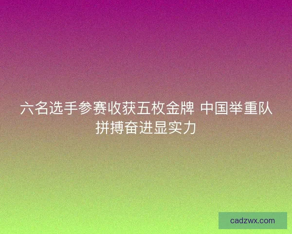 六名选手参赛收获五枚金牌 中国举重队拼搏奋进显实力