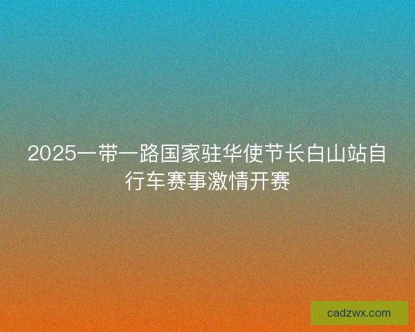 2025一带一路国家驻华使节长白山站自行车赛事激情开赛 2025一带一路国家驻华使节长白山站自行车赛事激情开赛