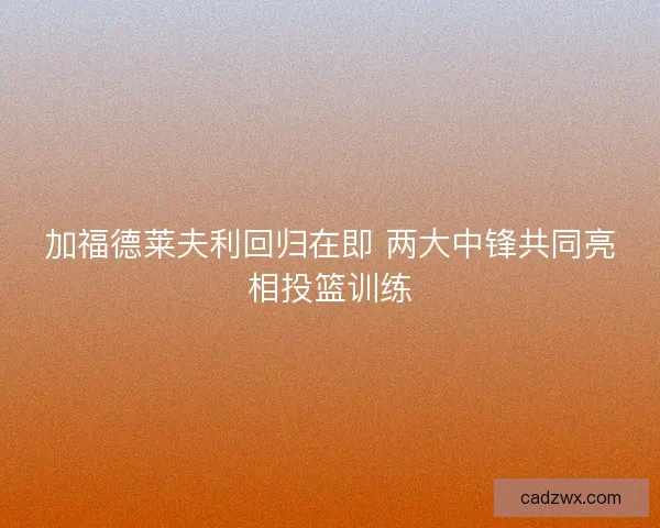 加福德莱夫利回归在即 两大中锋共同亮相投篮训练